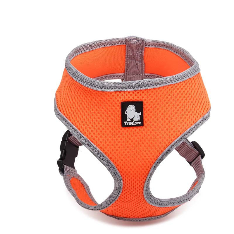 Breathable Dog Harness With Small Sling orange TrueLove patch for small and medium dogs on Tampa Home & Garden Store