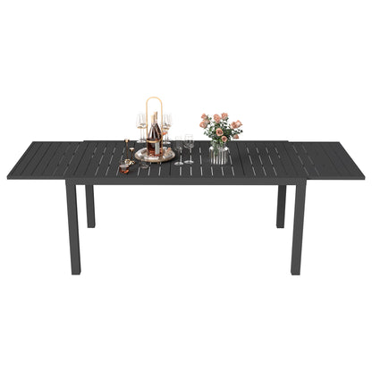 Extendable Aluminum Outdoor Dining Table for Home