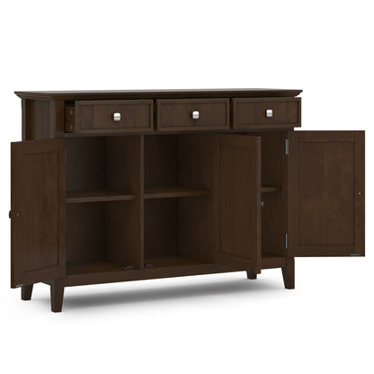 Acadian entryway storage cabinet brown with 3 drawers in dark wood finish HouseOfZazla on Tampa Home & Garden Store
