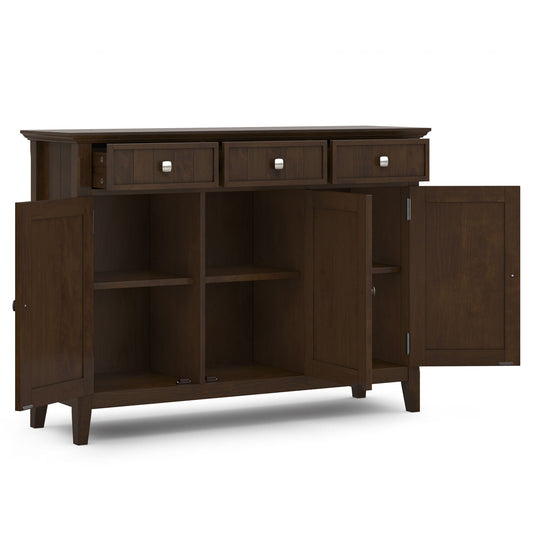 Acadian entryway storage cabinet brown with 3 drawers in dark wood finish HouseOfZazla on Tampa Home & Garden Store