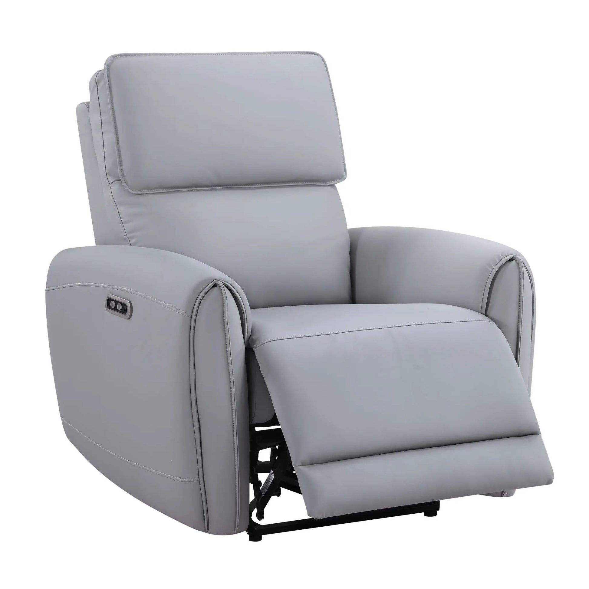 Jeromie Power Motion Recliner gray upholstery with USB port by Unique Piece Furniture on Tampa Home & Garden Store