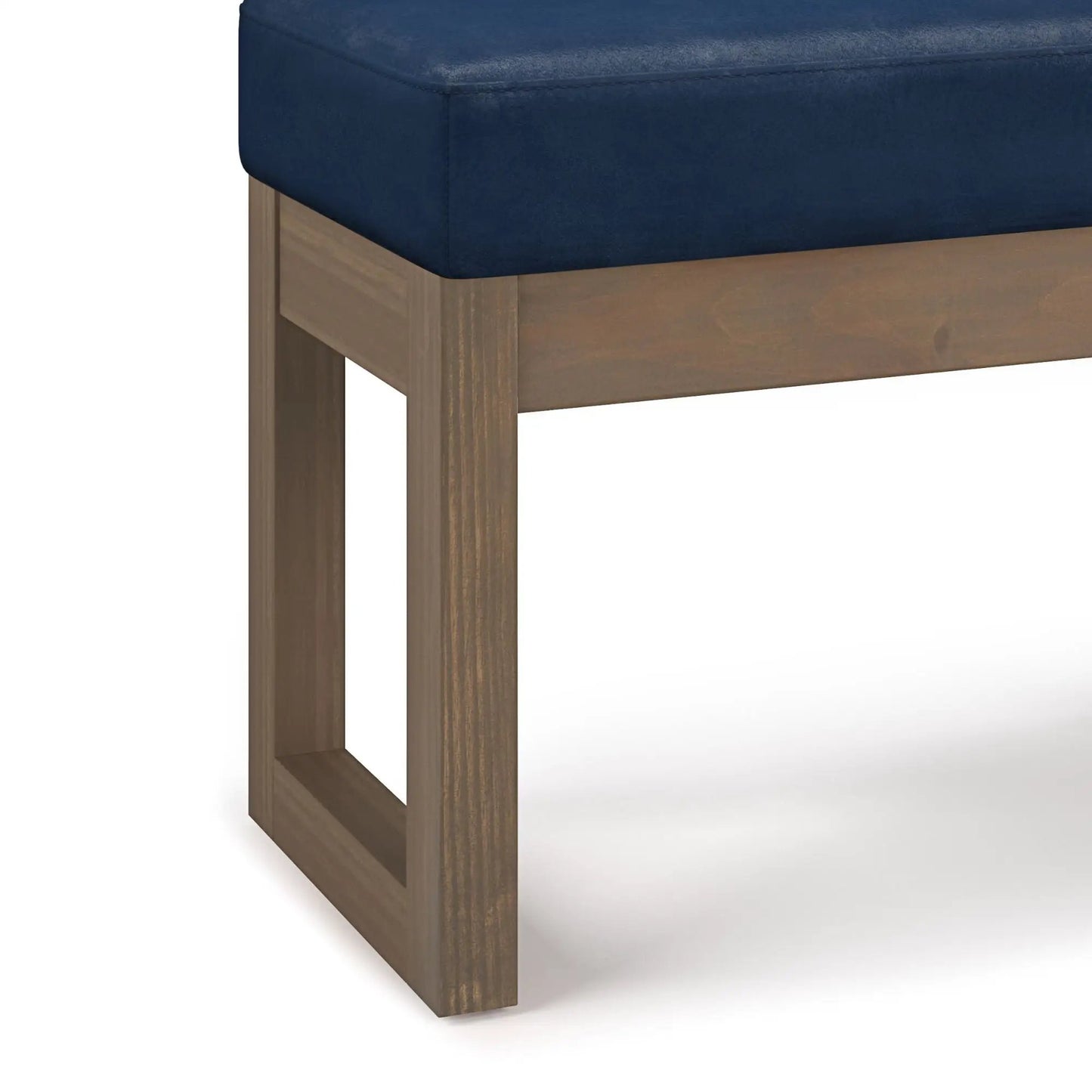 Milltown Upholstered Ottoman Bench With Driftwood