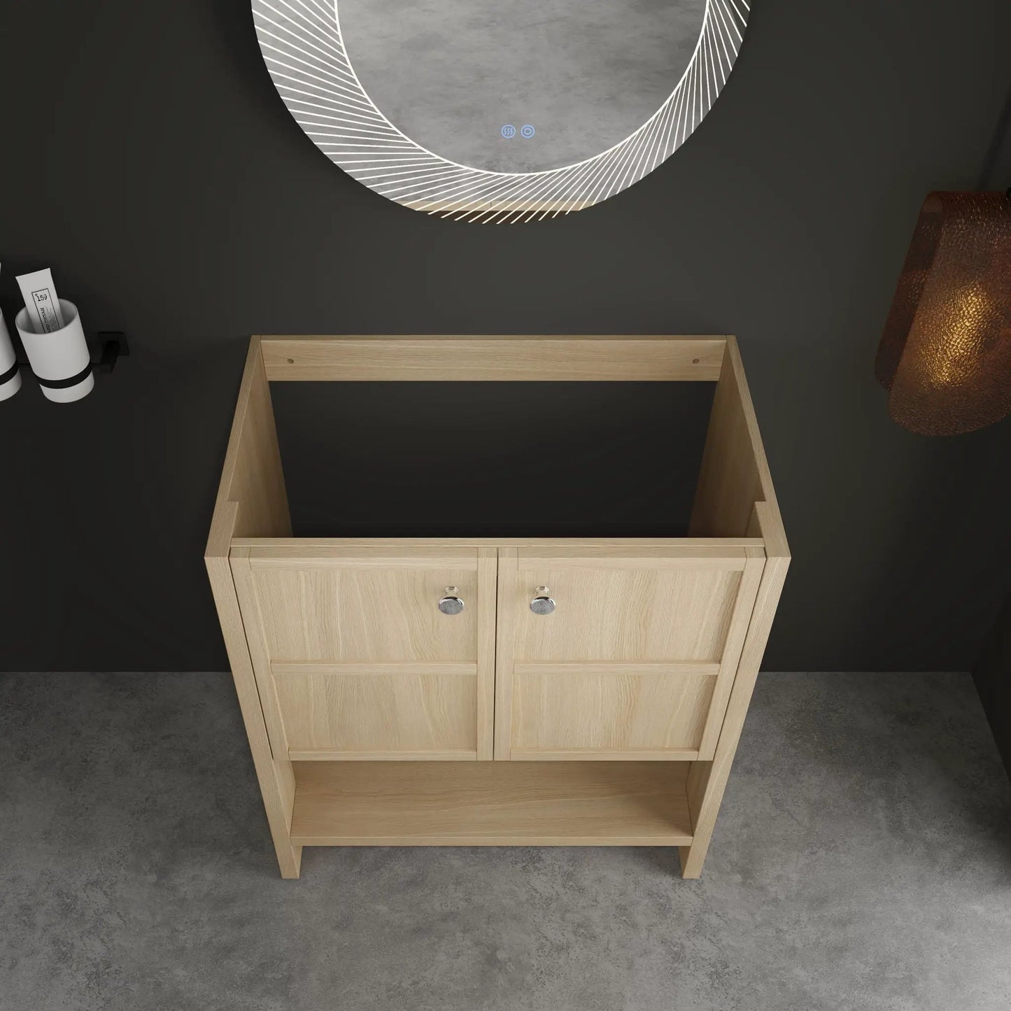 Freestanding Bathroom Vanity with Closing Doors