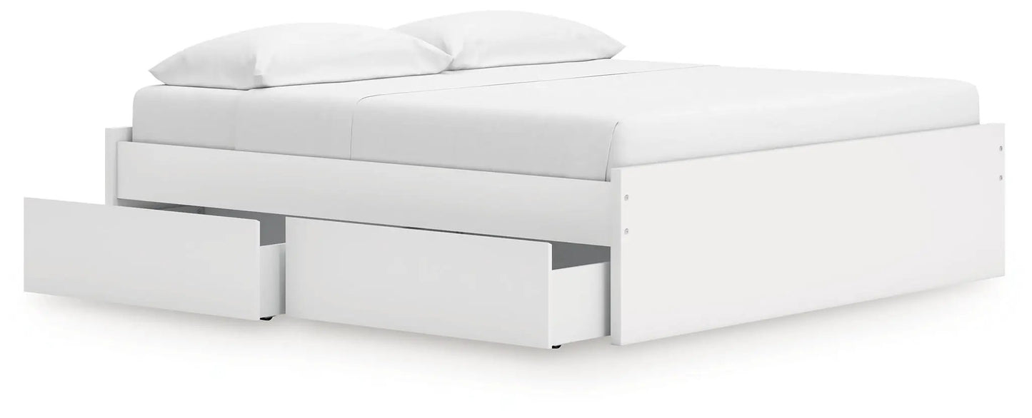 Onita platform bed in white with under-bed storage drawers by Unique Piece Furniture on Tampa Home & Garden Store