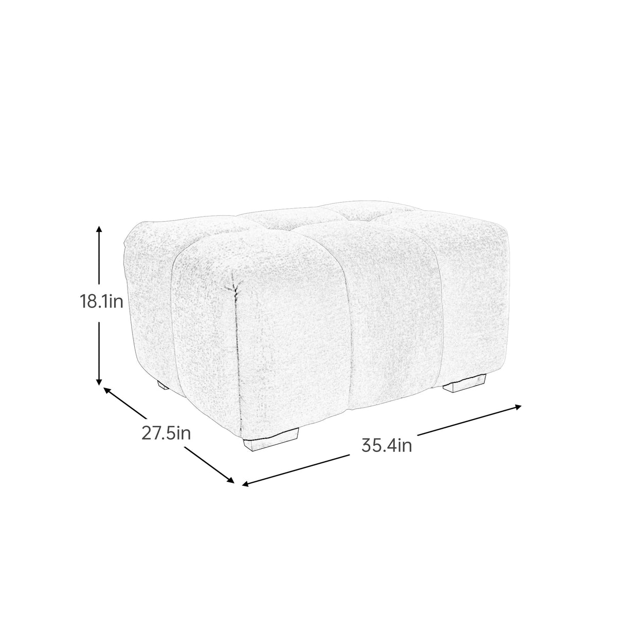 Modern Chenille Tufted Sofa for the Living Room
