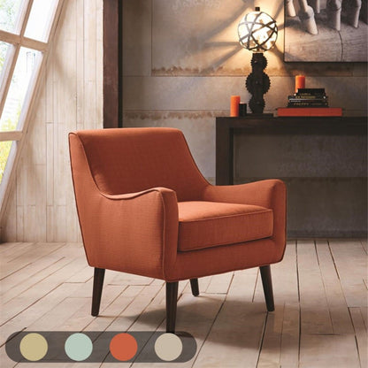 Burnt orange accent chair with solid wood legs, HouseOfZazla armchair on Tampa Home & Garden Store