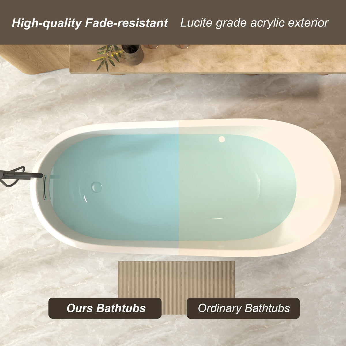 Freestanding white acrylic slipper bathtub, modern design by HouseOfZazla on Tampa Home & Garden Store