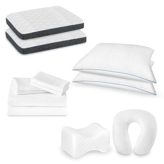 12 Piece Premium Comfort Bedding Pack Unique Piece Furniture white quilted bedding set on Tampa Home & Garden Store