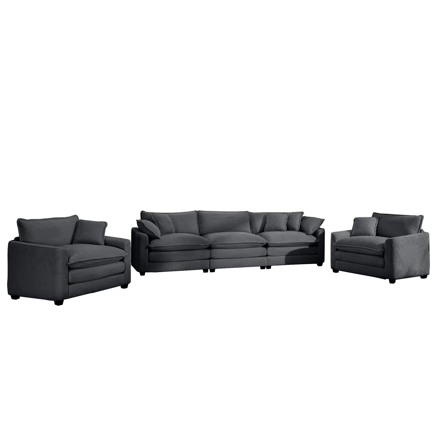 Elegant Sectional Sofa Set with Deep Seats