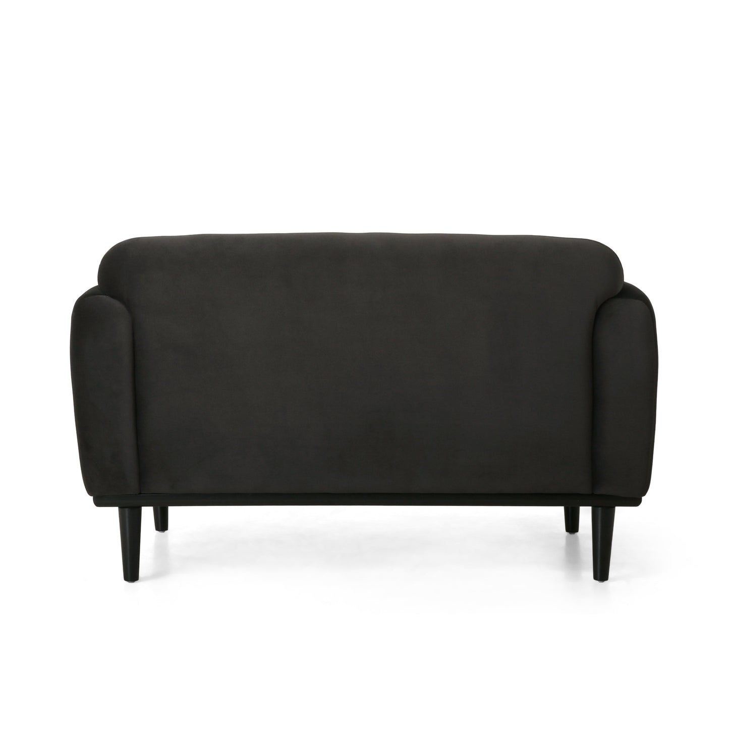 Contemporary Dark Loveseat and Velvet Sofa