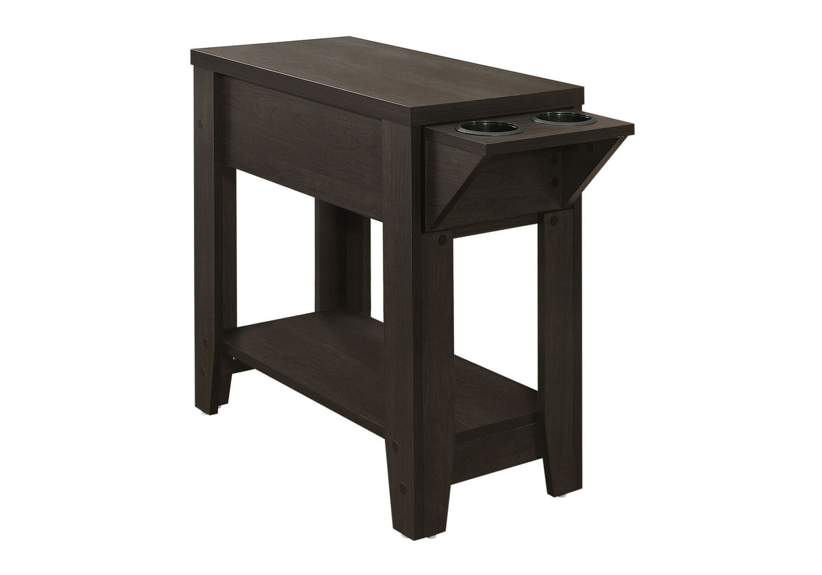Accent side table with storage drawer and shelf in dark espresso wood by HouseOfZazla on Tampa Home & Garden Store