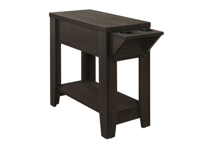 Accent side table with storage drawer and shelf in dark espresso wood by HouseOfZazla on Tampa Home & Garden Store