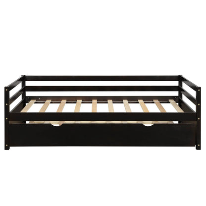 Twin Daybed with Trundle Frame and Solid Pine