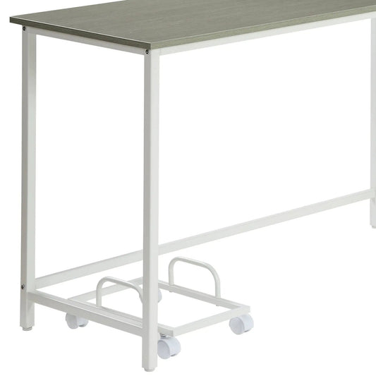 Bambina computer desk corner unit with white frame and light wood top, by Unique Piece Furniture on Tampa Home & Garden Store