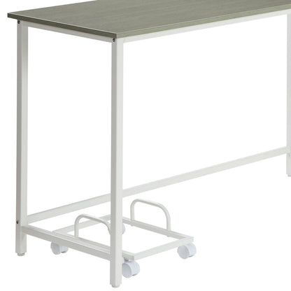 Bambina Computer Desk white metal frame gray wood top corner desk HouseOfZazla on Tampa Home & Garden Store