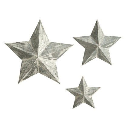 16”, 22” and 28” Farmhouse Stars Wall Decoration (Set of 3) - Tampa Home & Garden Store