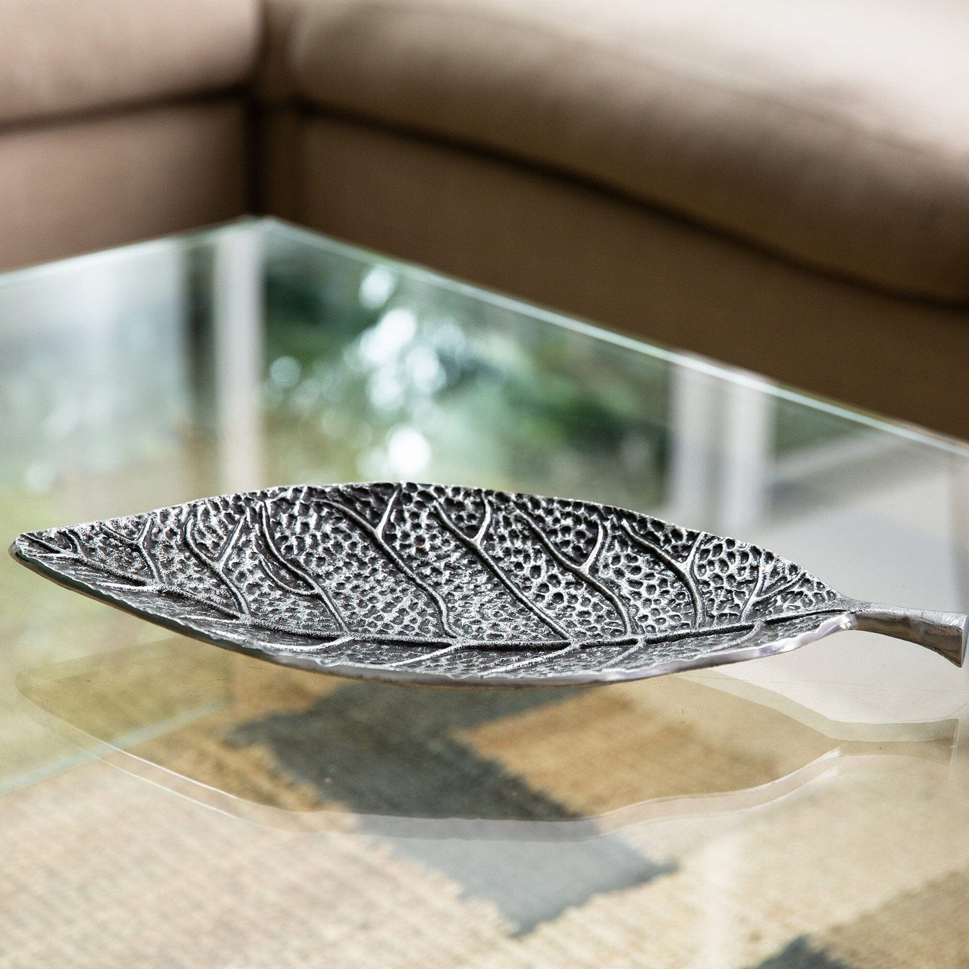 16” Antique Leaf Decorative Accent - Tampa Home & Garden Store