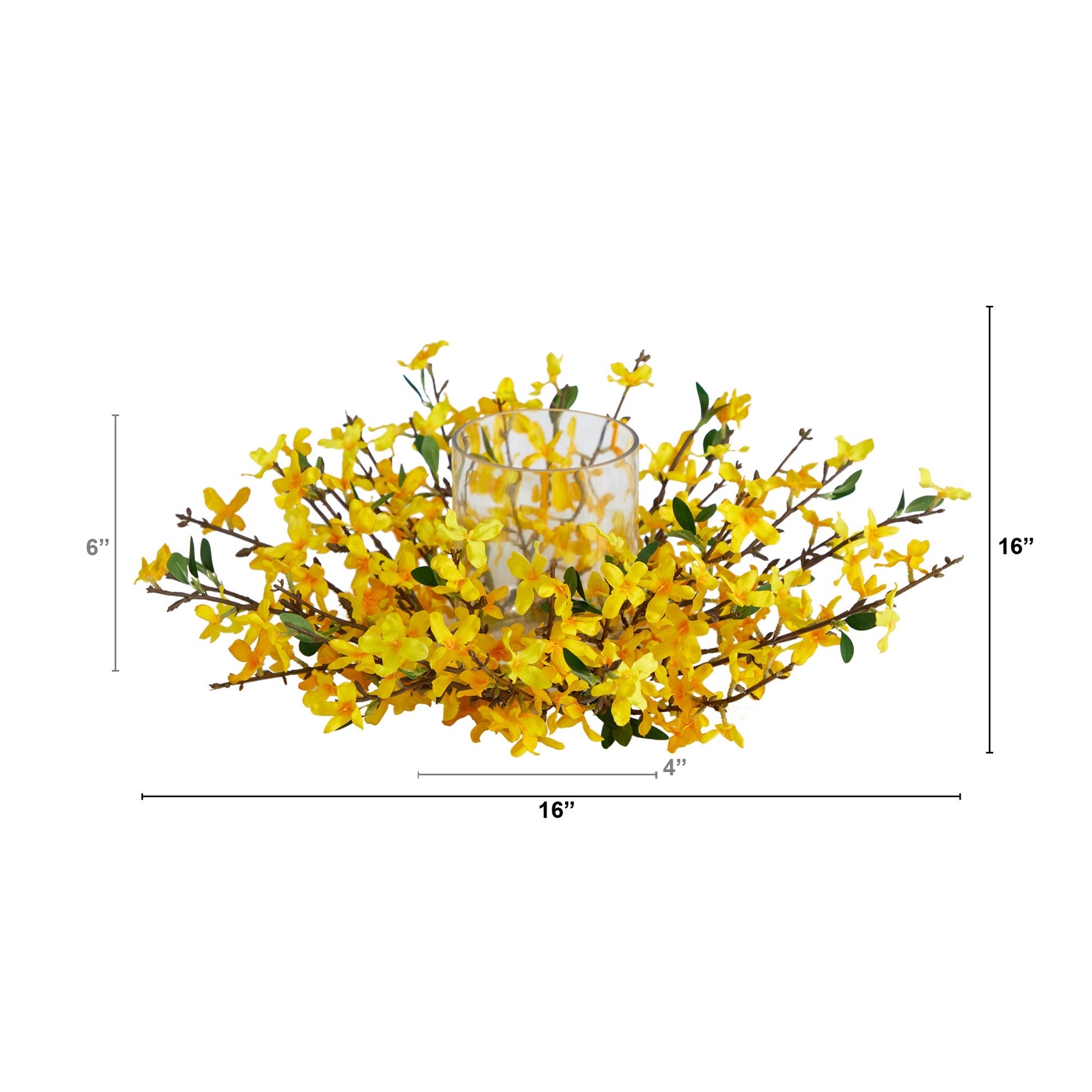 16” Artificial Forsythia Candelabrum - Tampa Home & Garden Store