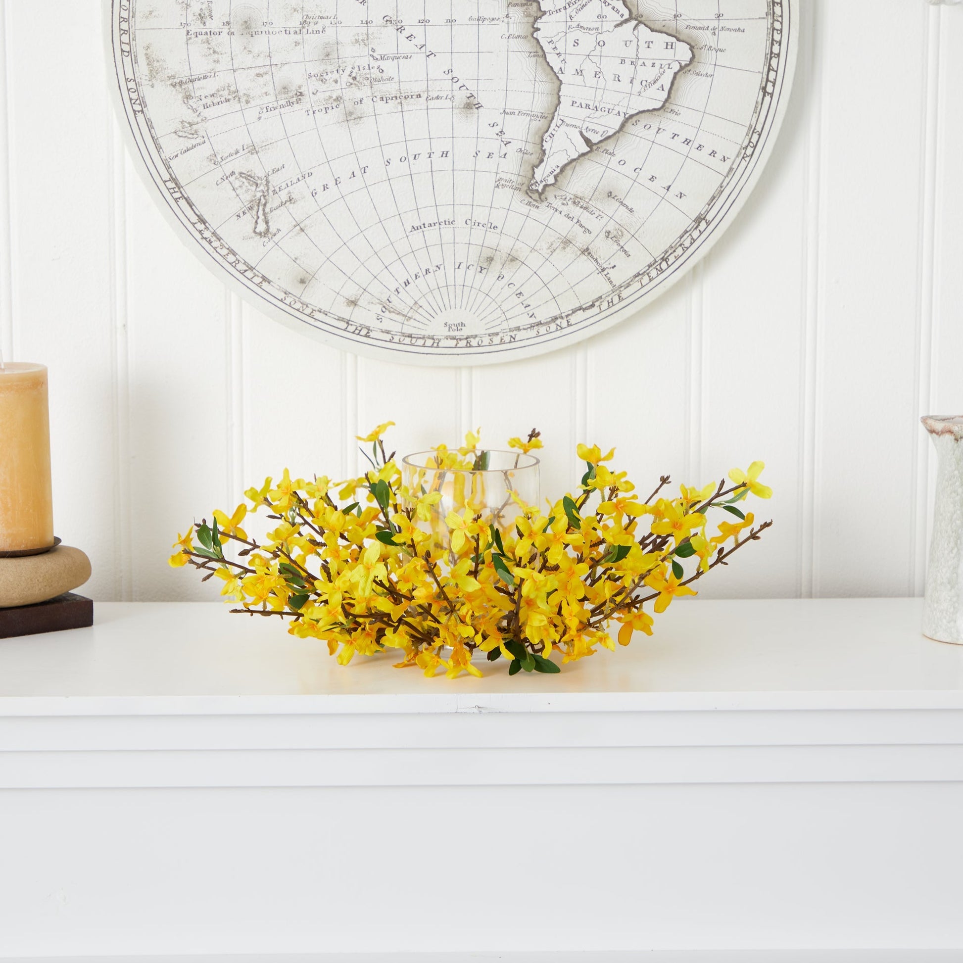 16” Artificial Forsythia Candelabrum - Tampa Home & Garden Store