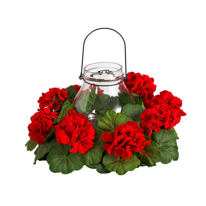 16” Artificial Geranium Candelabrum - Tampa Home & Garden Store