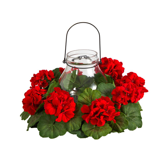 16” Artificial Geranium Candelabrum - Tampa Home & Garden Store