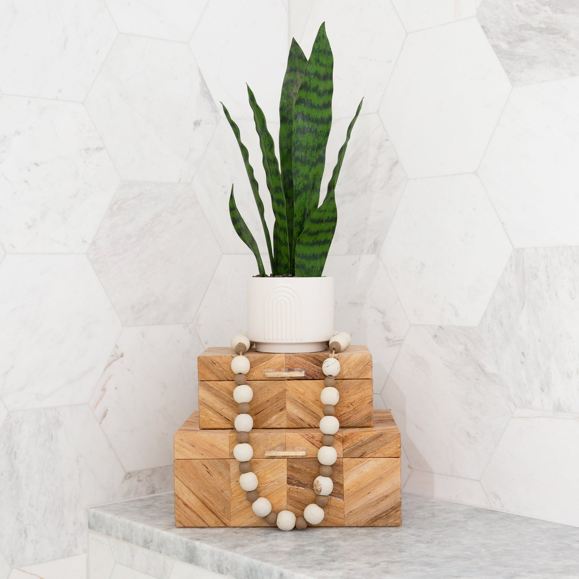 16" Artificial Sansevieria Snake Plant with Decorative Planter - Tampa Home & Garden Store