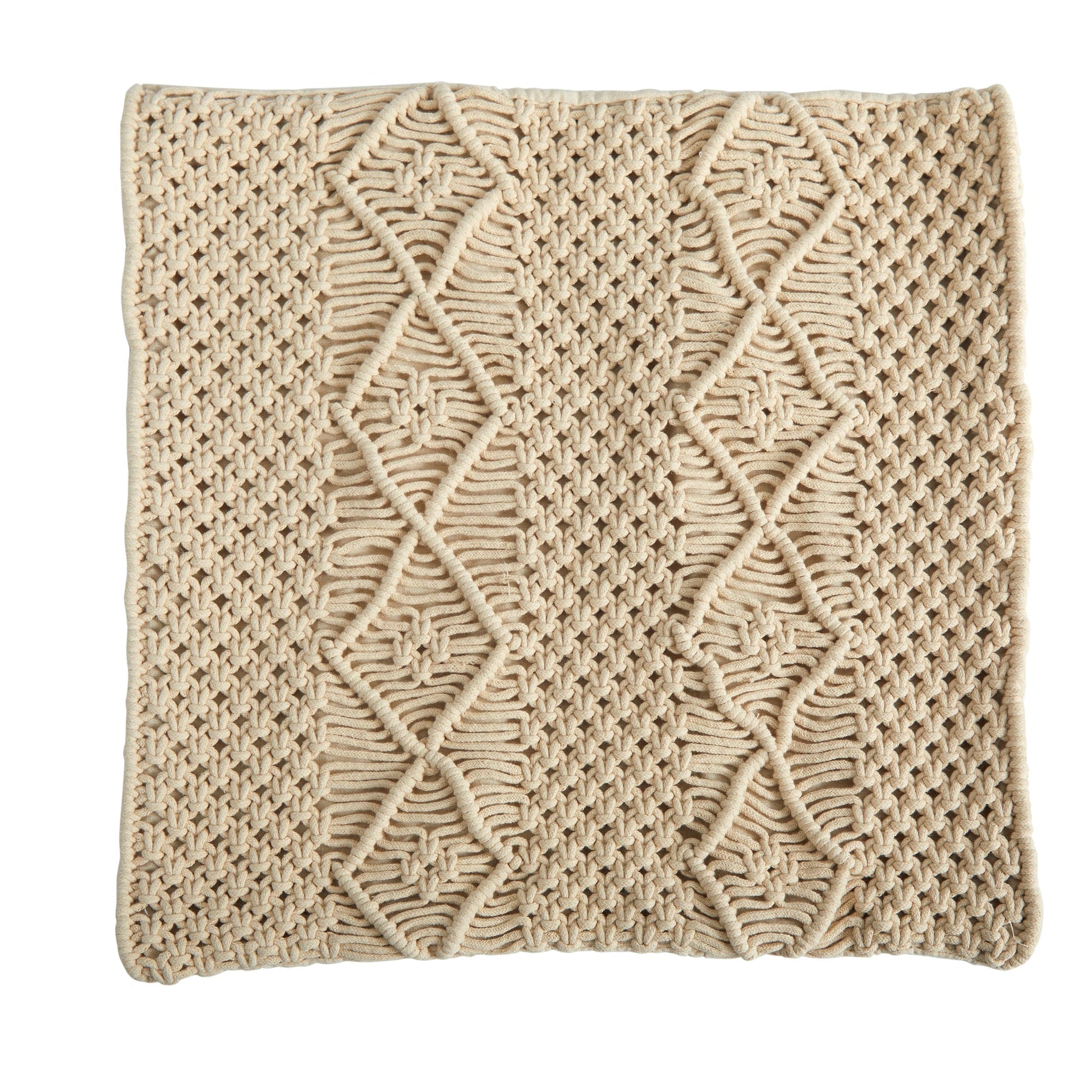 16” BOHO Woven Macrame Decorative Pillow Cover - Tampa Home & Garden Store
