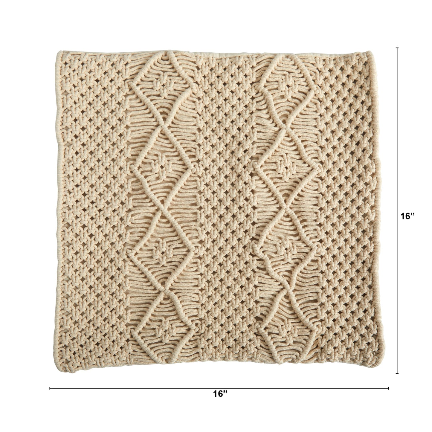 16” BOHO Woven Macrame Decorative Pillow Cover - Tampa Home & Garden Store