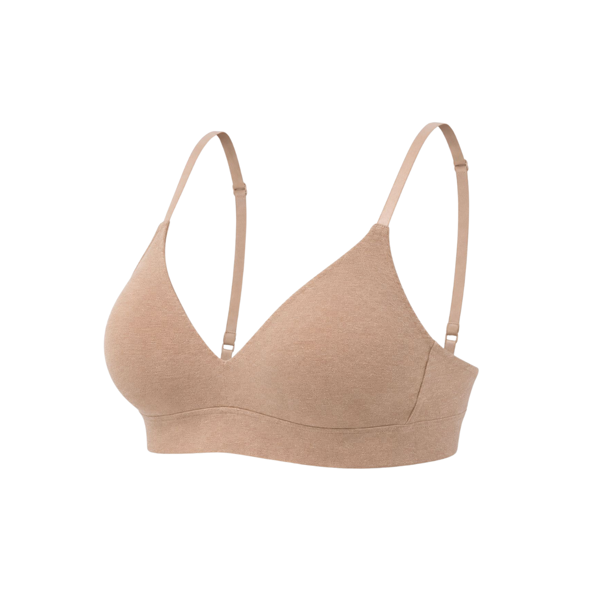 Seamless hemp bra with removable pads in nude beige by Net Positive on Tampa Home & Garden Store