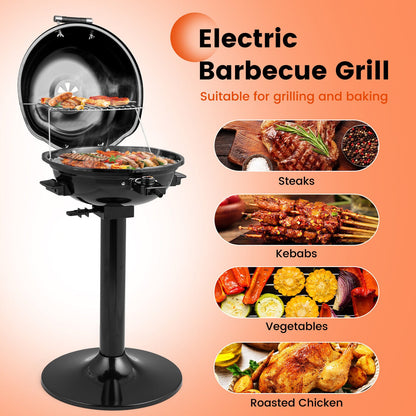 Parrilla eléctrica de barbacoa de 1600 W con rejilla calentadora antiadherente extraíble
