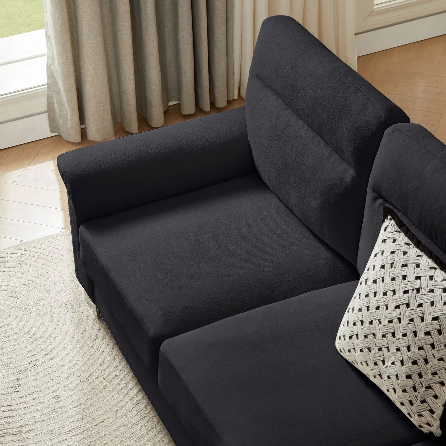 Three Seater Elegant Stationary Sofa for Living