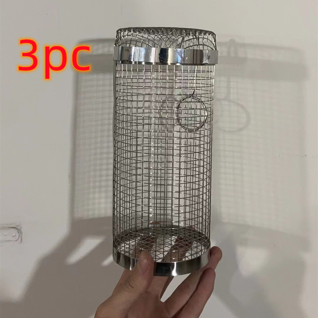Perfecsy rolling grilling basket stainless steel mesh cylinder for camping on Tampa Home & Garden Store