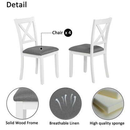 Modern Dining Table Set With Chairs for Kitchen