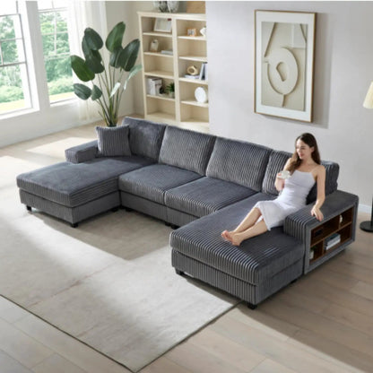 U Shaped Convertible Sofa Four Seater Lounge