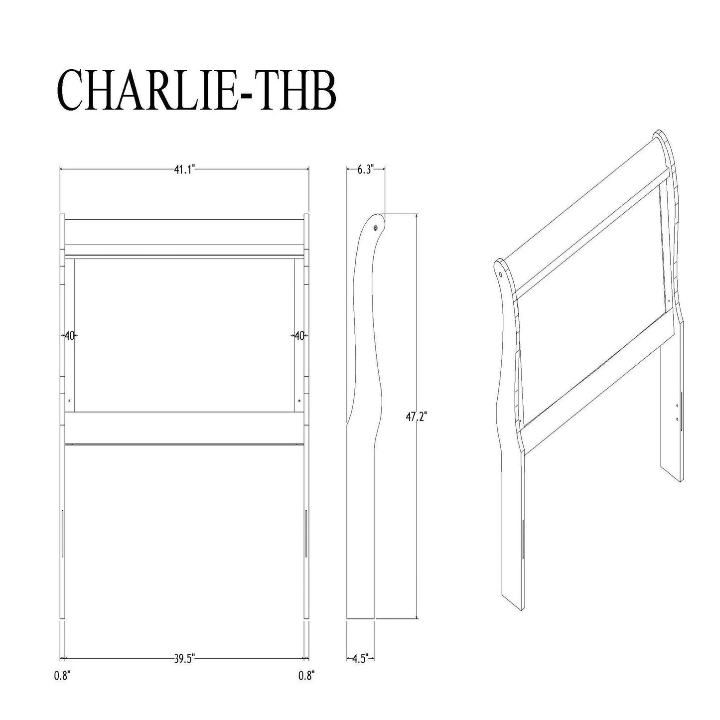 Charlston Bed with LED Lighting, Sleigh Style