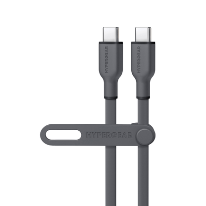 Flexi PRO USB-C to USB-C cable 10ft with dual gray HyperGear connectors on Tampa Home & Garden Store