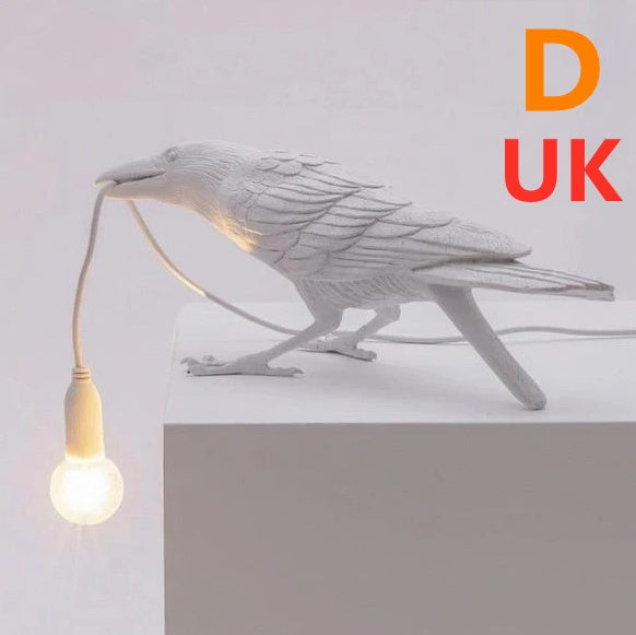 Creative Auspicious Bird Resin Wall Lamp Decoration white bird figure with hanging bulb wall light by Sell My Stuff on Tampa Home & Garden Store