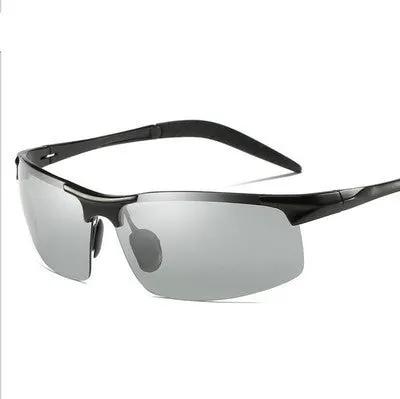 Automatic Color Changing Polarized Glasses, black frame with silver lenses on Tampa Home & Garden Store