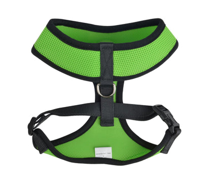 Breathable Mesh Traction Rope Pet Chest Harness by Pet Zen, neon green with black trim on Tampa Home & Garden Store