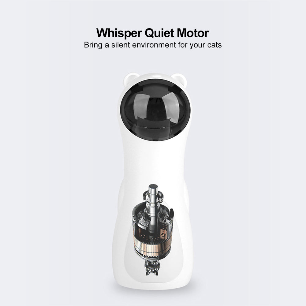 Bear-shaped automatic laser cat toy with red LED laser and exposed inner motor on Tampa Home & Garden Store