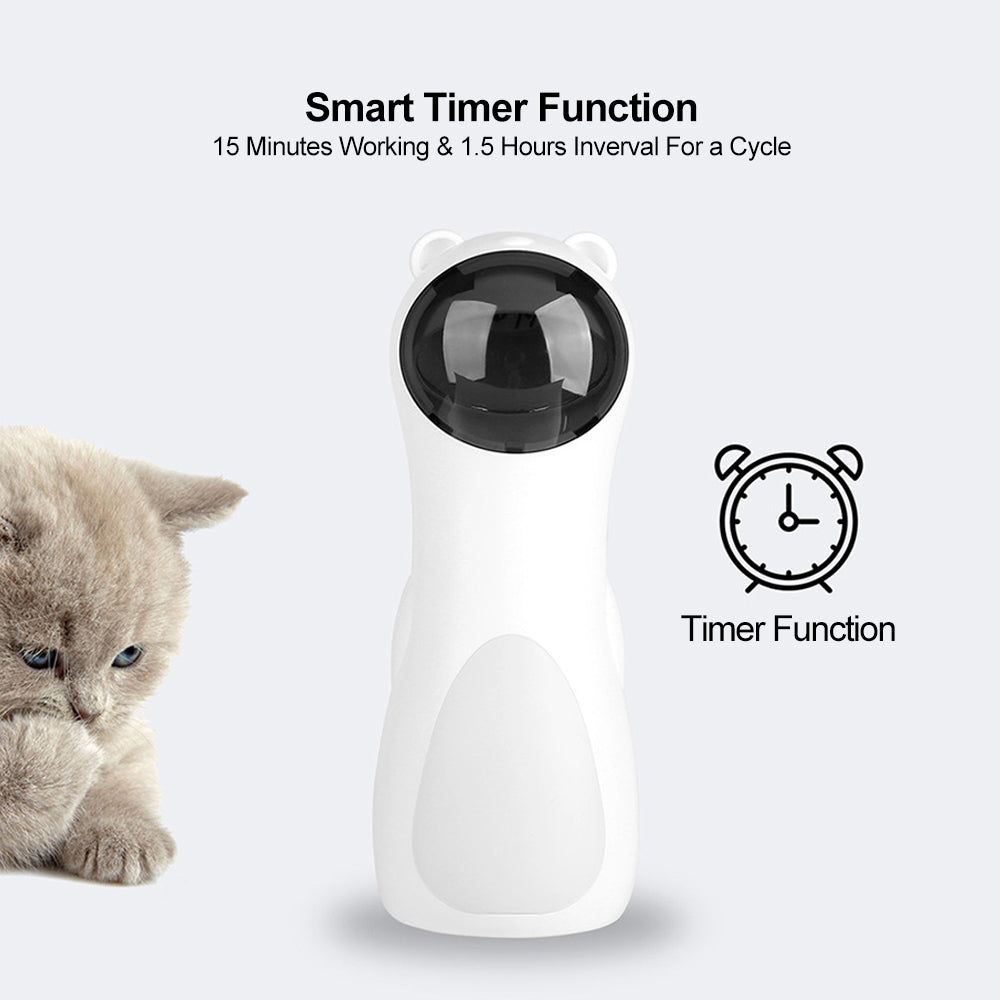 Bear-shaped white automatic laser cat toy with red LED laser, Sell My Stuff, Balls & Chasers on Tampa Home & Garden Store