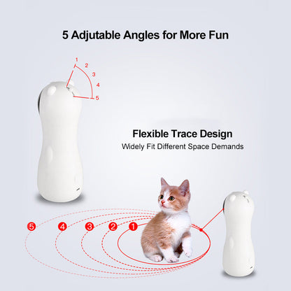 Automatic laser cat toy white plastic with LED red laser for chase in Balls & Chasers on Tampa Home & Garden Store