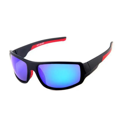 Professional Polarized Fishing Glasses FLIPSTYLEZLLC, black frame with blue mirrored lenses on Tampa Home & Garden Store