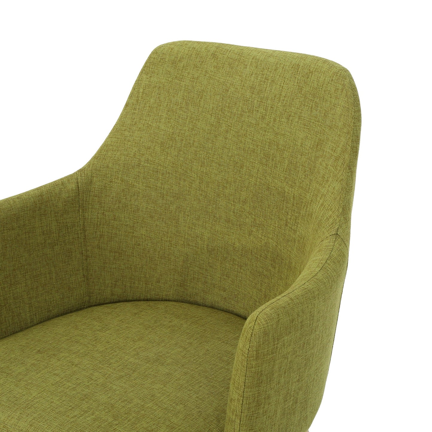 Elegant dining chair with contoured back in olive green textured fabric by HouseOfZazla on Tampa Home & Garden Store