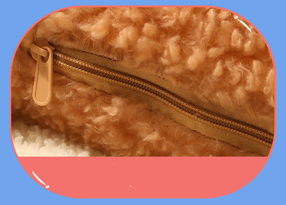Cute Birthday Gift Girl Sleeping Pillow Plush Toy fluffy tan with zipper Sell My Stuff on Tampa Home & Garden Store