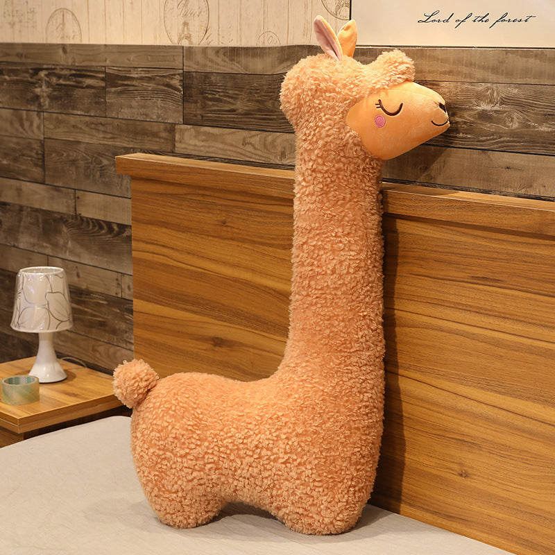 Large peach plush llama sleeping pillow stuffed animal by Sell My Stuff on Tampa Home & Garden Store