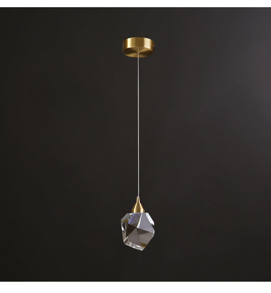 All Copper Light Luxury Crystal Chandelier Modern Minimalist Restaurant Three-Head Chandelier - Tampa Home & Garden Store