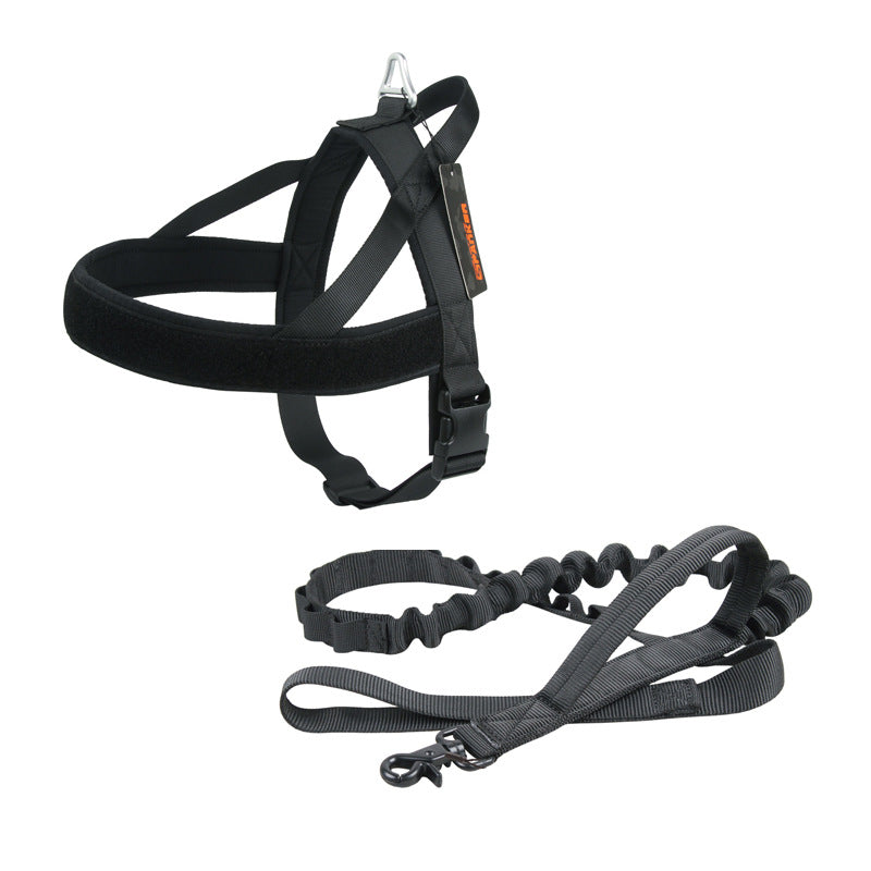 Pet Zen large and medium dog harness set in black with straps, includes leash on Tampa Home & Garden Store