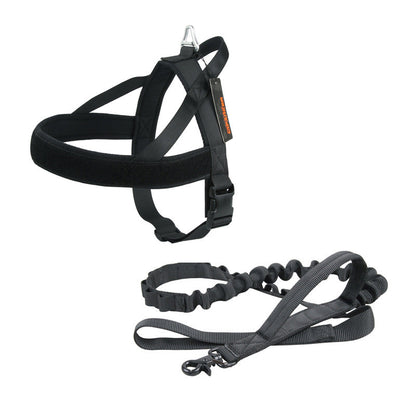 Pet Zen large and medium dog harness set in black with straps, includes leash on Tampa Home & Garden Store