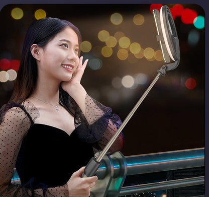 Xyxd selfie stick with fill-light neon LEDs, telescoping steel pole on Tampa Home & Garden Store